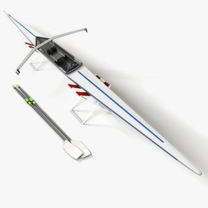 3D Single Scull rowing boat