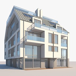 3D apartment building model