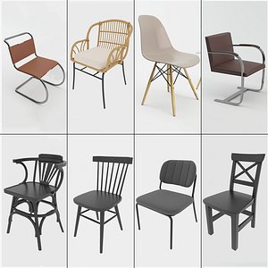 3D Chairs Collection model