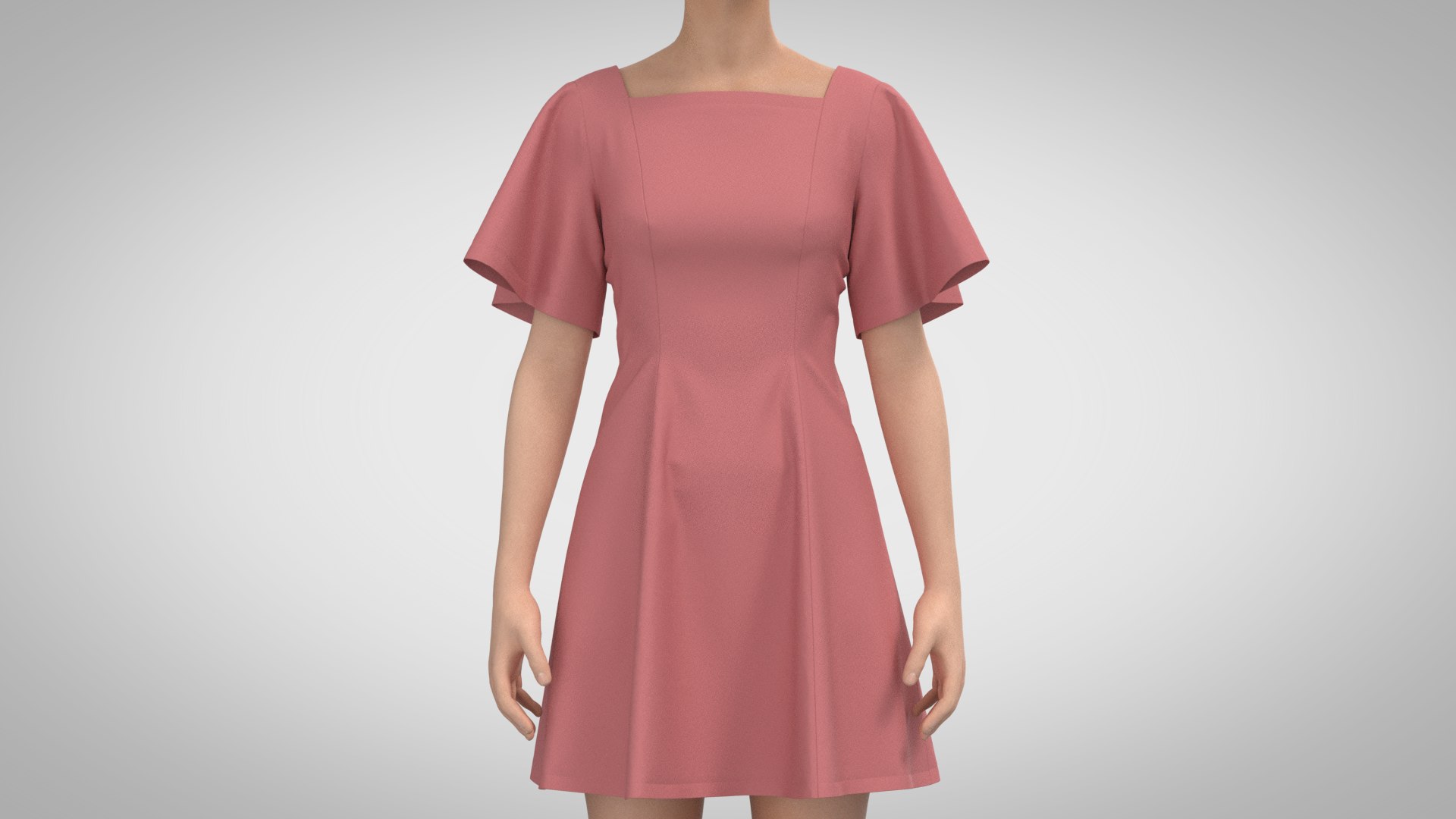 3D A-line Dress - TurboSquid 1907483
