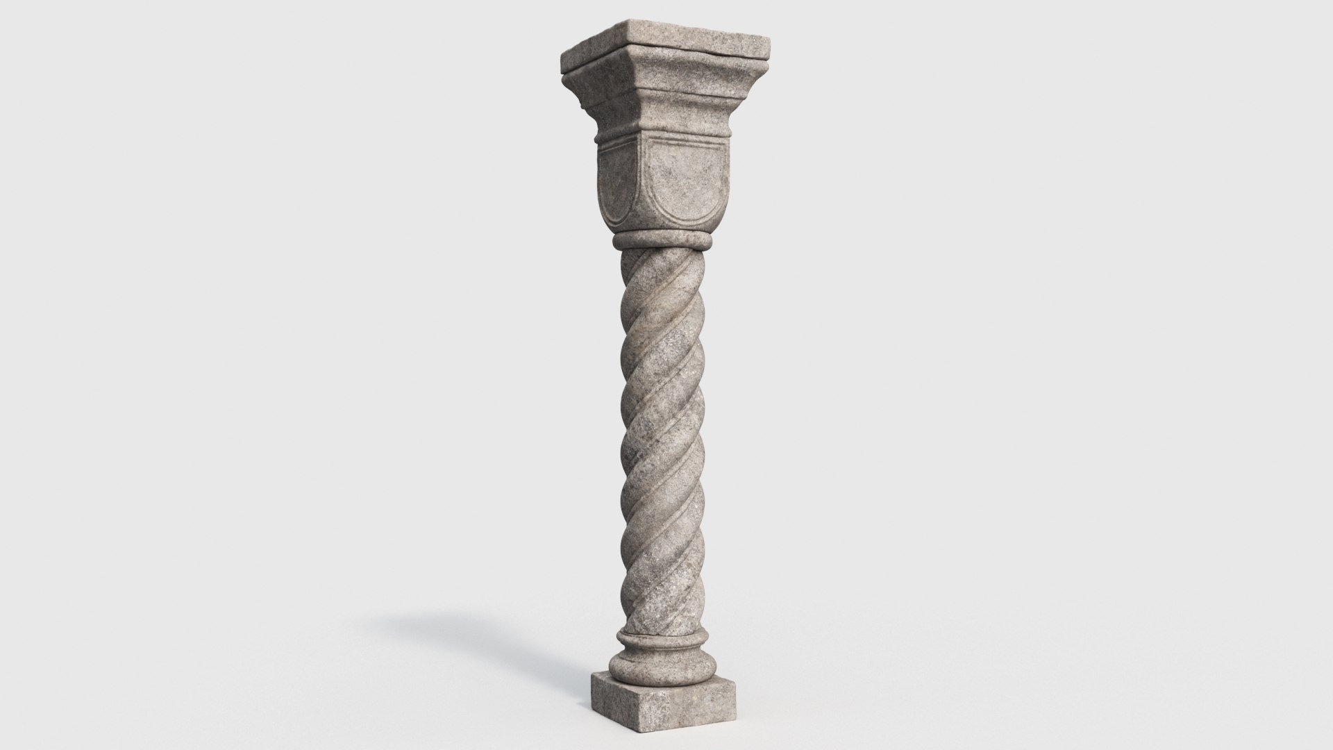3D Limestone Twisted Column model - TurboSquid 2026634