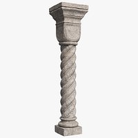 Limestone Twisted Column