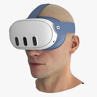 Gaming VR Headset with Dual Strap on Head