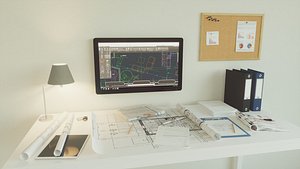 3D office set architect