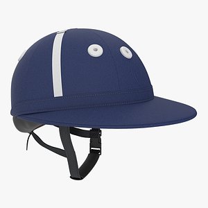 polo helmet navy blue 3D model