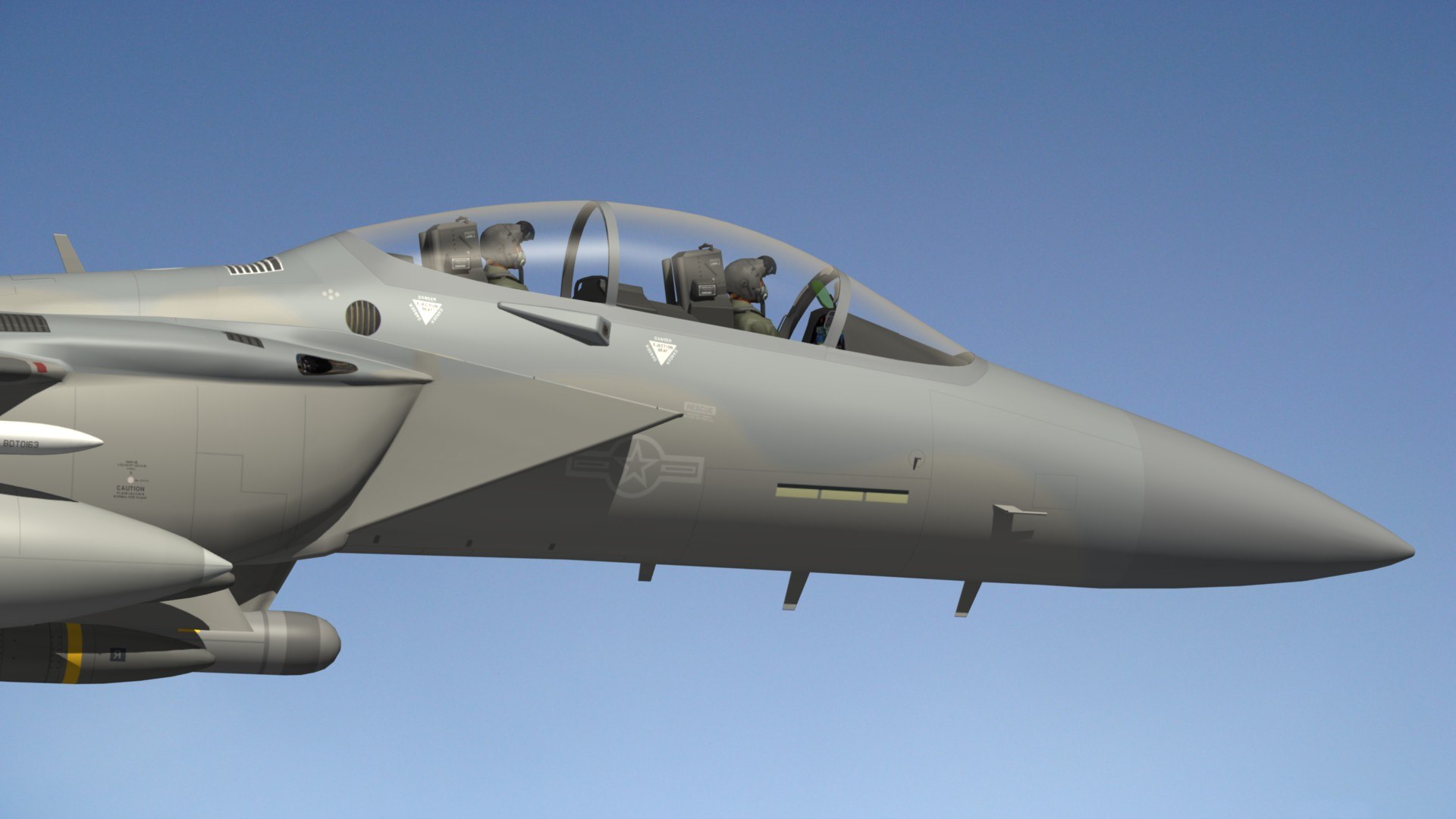 Boeing F15EX Eagle II model https://p.turbosquid.com/ts-thumb/fs/h7p4WQ/6n/f15expr12/jpg/1634799040/1920x1080/fit_q87/d5e300533cf732dc3917c55936af57afa9f36871/f15expr12.jpg