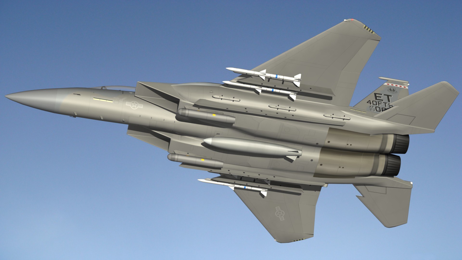 Boeing F15EX Eagle II model https://p.turbosquid.com/ts-thumb/fs/h7p4WQ/Co/f15expr9/jpg/1634799037/1920x1080/fit_q87/2932a104483a41d686cfd5aa7cd04f79e82baf98/f15expr9.jpg
