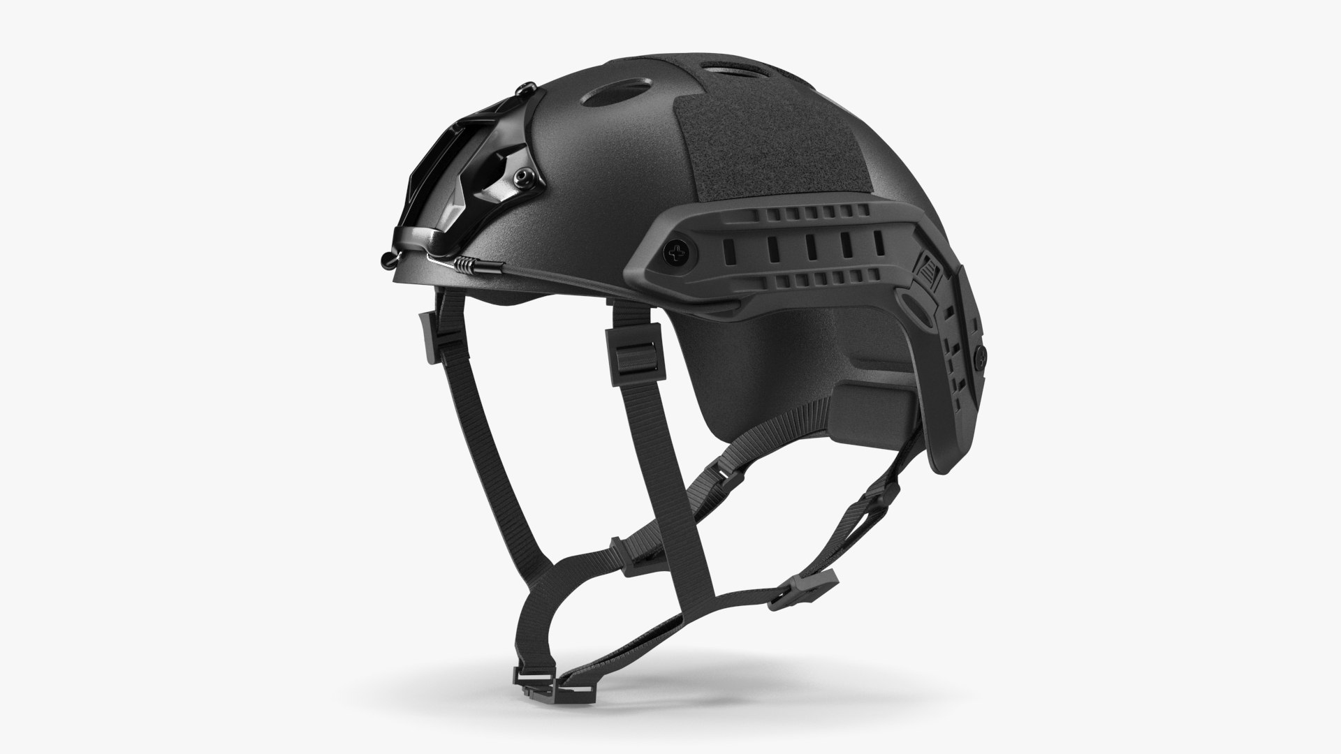 Tactical Helmet Black Airsoft 3D model preview