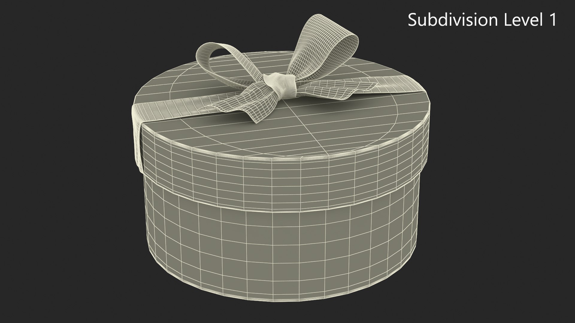 3D Round Gift Box With Ribbon - TurboSquid 2273636