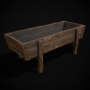 Wooden Trough 3D model