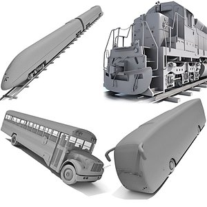 3d train wagon