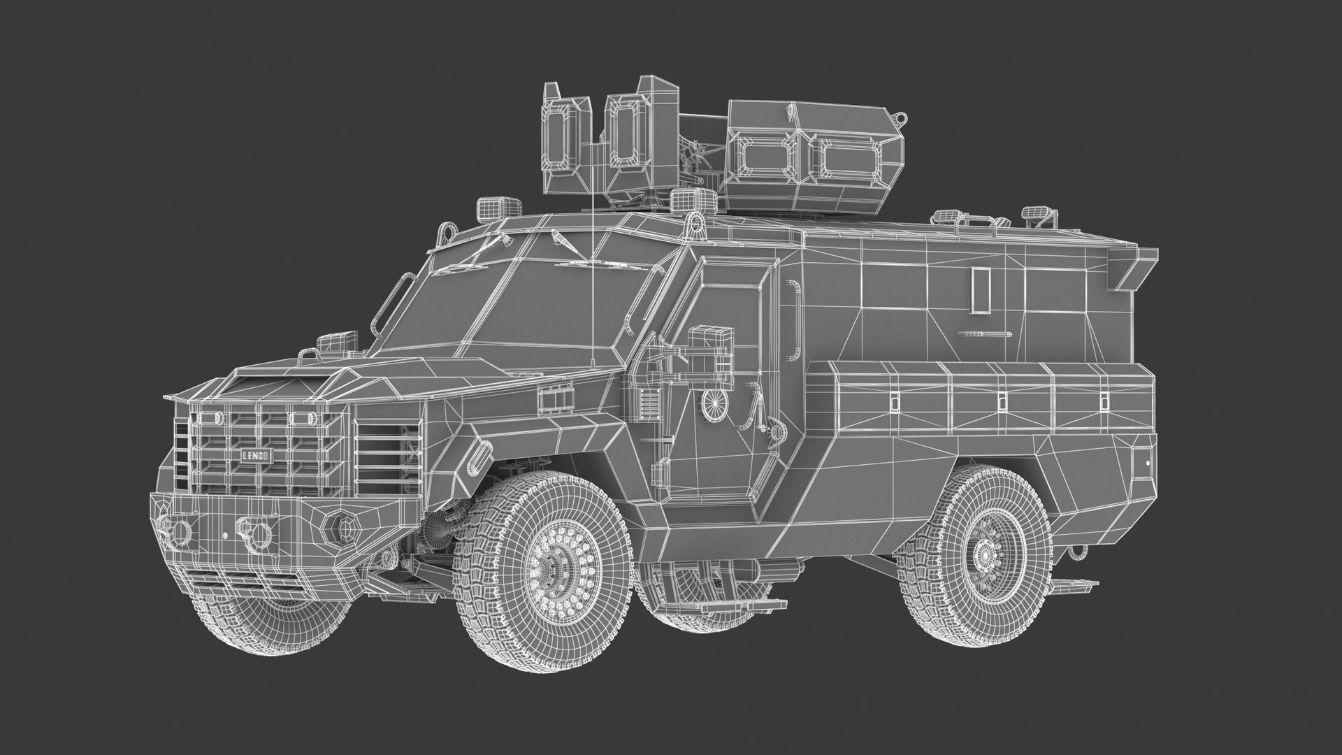 3D Lenco Bearcat G5 Tactical Armored Vehicle SWAT Truck Model