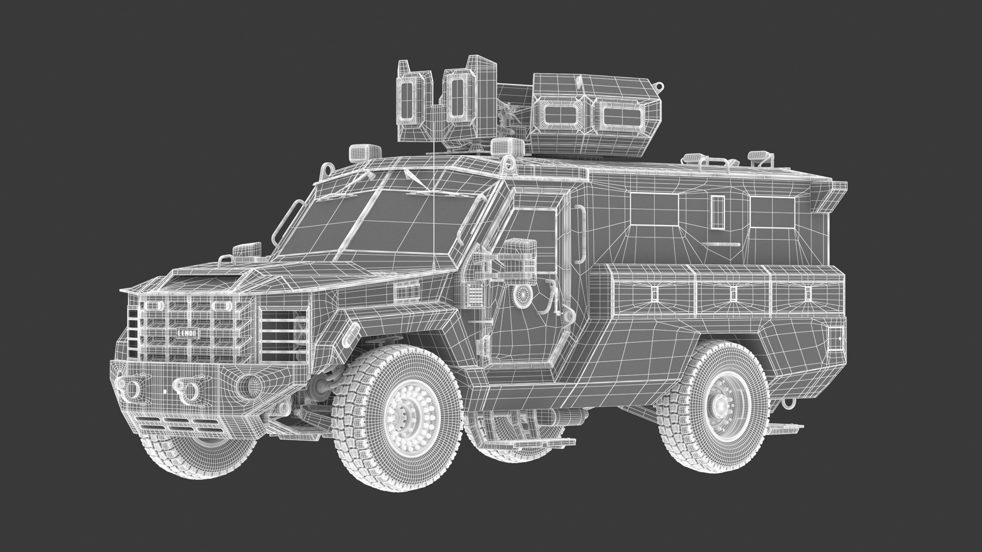 3D Lenco Bearcat G5 Tactical Armored Vehicle SWAT Truck Model