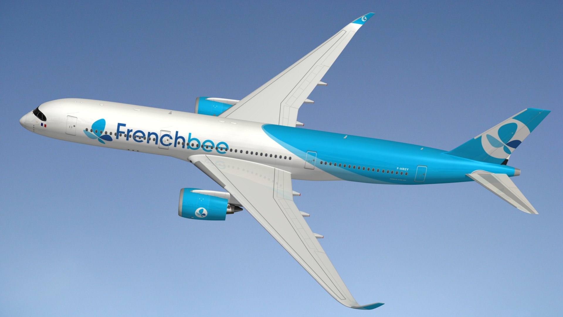 3D Airbus A350 FrenchBee - TurboSquid 1817533