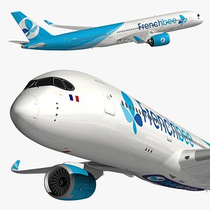 3D Airbus A350 FrenchBee