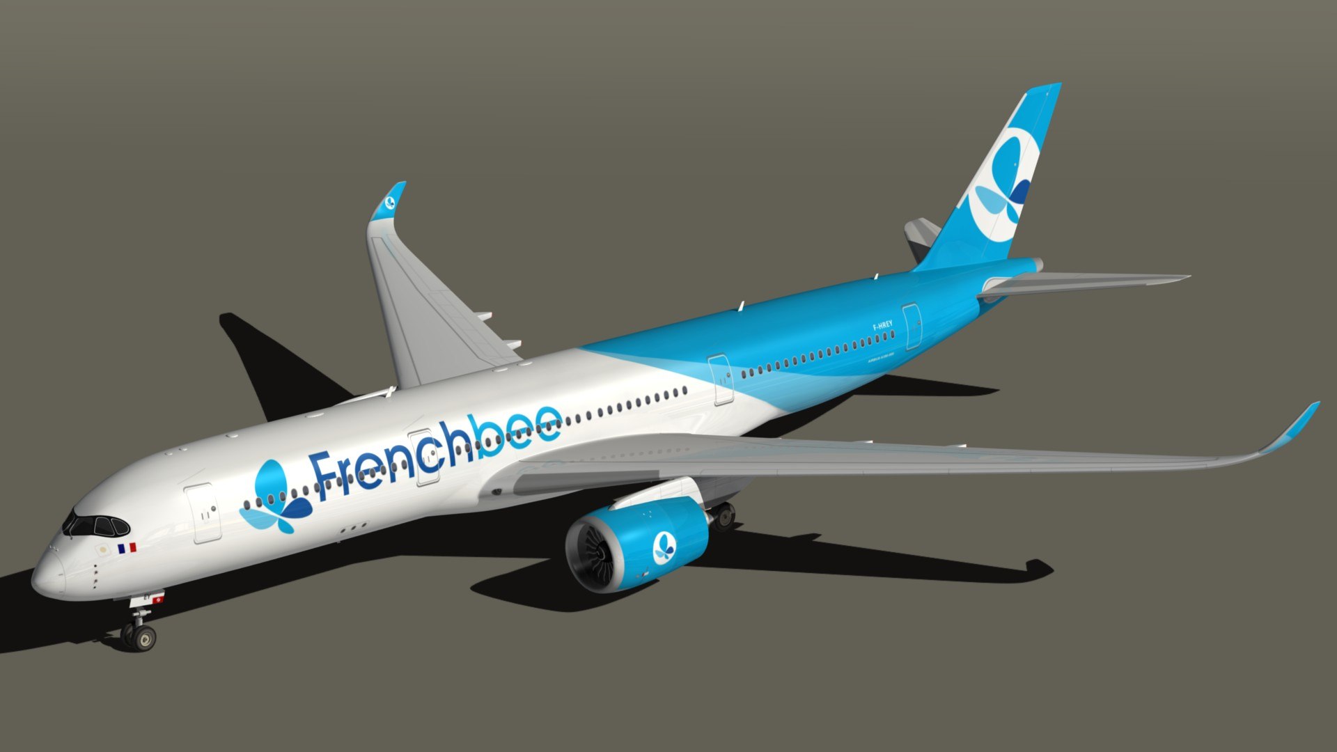3D Airbus A350 FrenchBee - TurboSquid 1817533