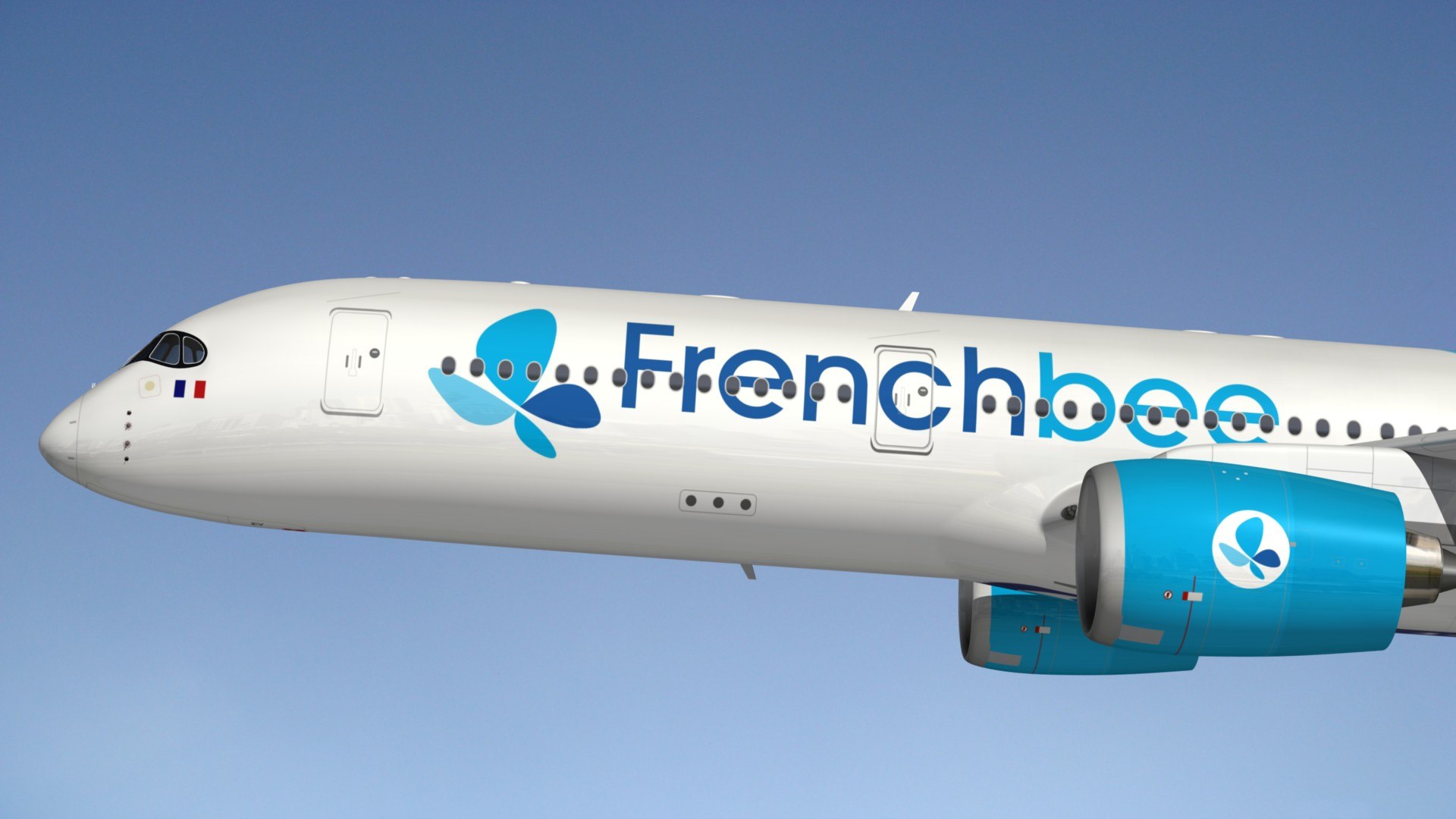 3D Airbus A350 FrenchBee - TurboSquid 1817533