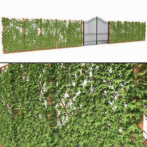 ivy fence gate 3D