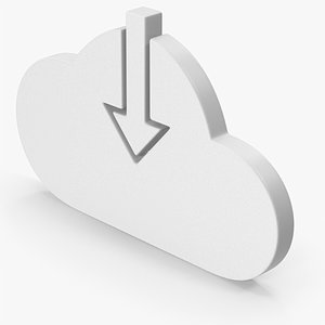 3D Cloud Download Symbol model