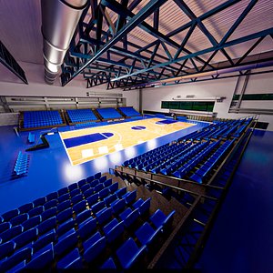 Basketball gym school court