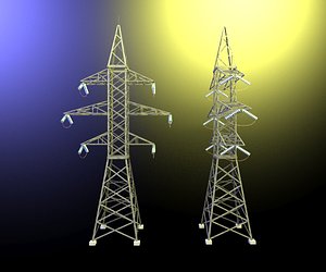 3d model electrical transmission tower