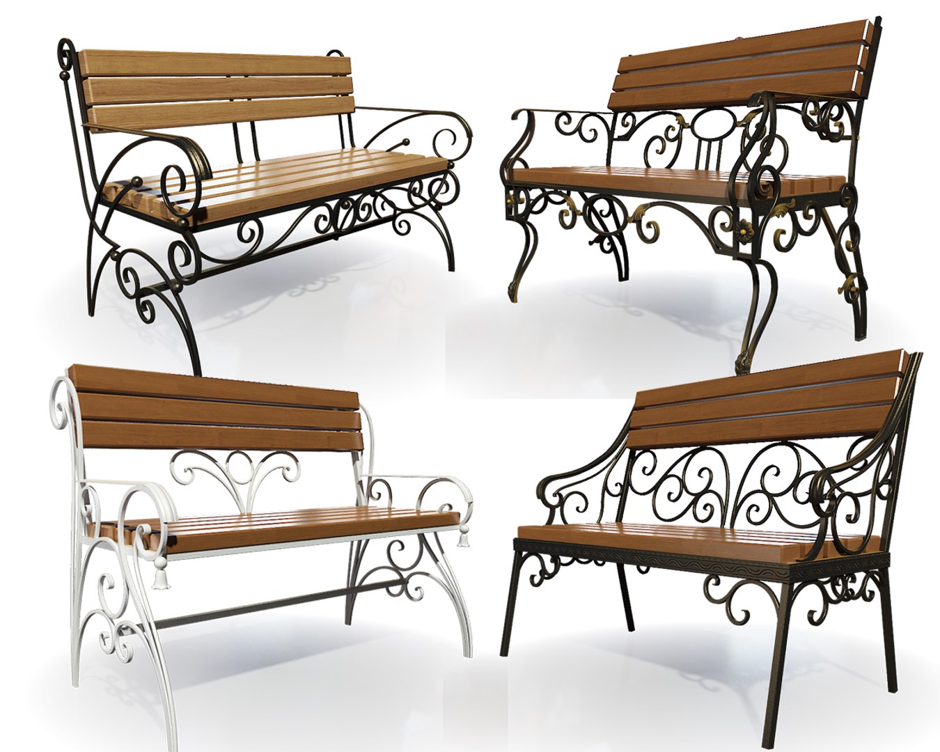 Forged Benches 3d Max