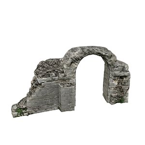 Ruined Arched Wall 04