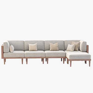 Bellanest Soto Modular Sectional Sofa Five Seater Chaise Lounge Corner Module with Cushion
