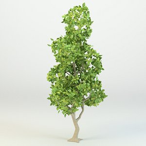 Cartoon tree Low-poly 3D model