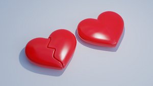 3D Cartoon Heart model