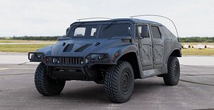 Military Vehicle Humvee HMMWV Concept Black Color