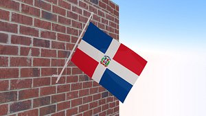 3D Flag of the Dominican