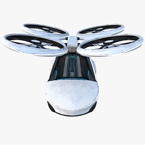 3D Sci-Fi Futuristic Passenger Drone Rig High Quality 3D Model