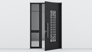 Aluminium door 192 3D model