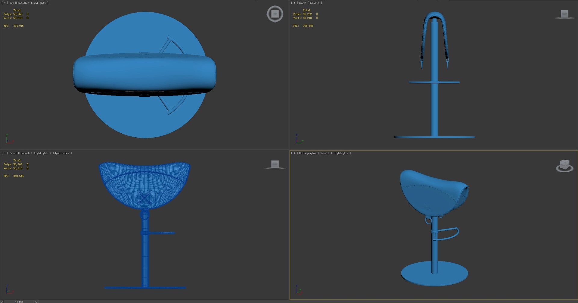Rodeo-bar-stool Obj