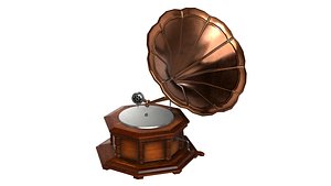 retro gramophone 3D model