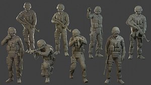 3D model CzechSlovak Police Tactical Unit CPTU1 Pack1