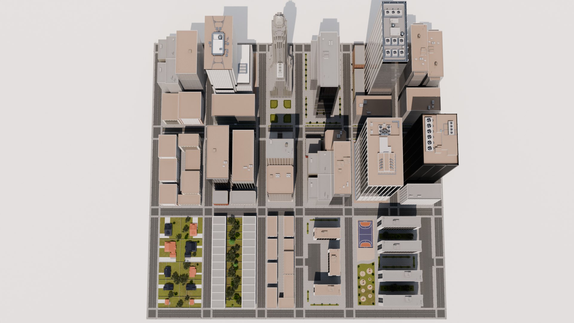 3D City Model 01 Model - TurboSquid 2258379
