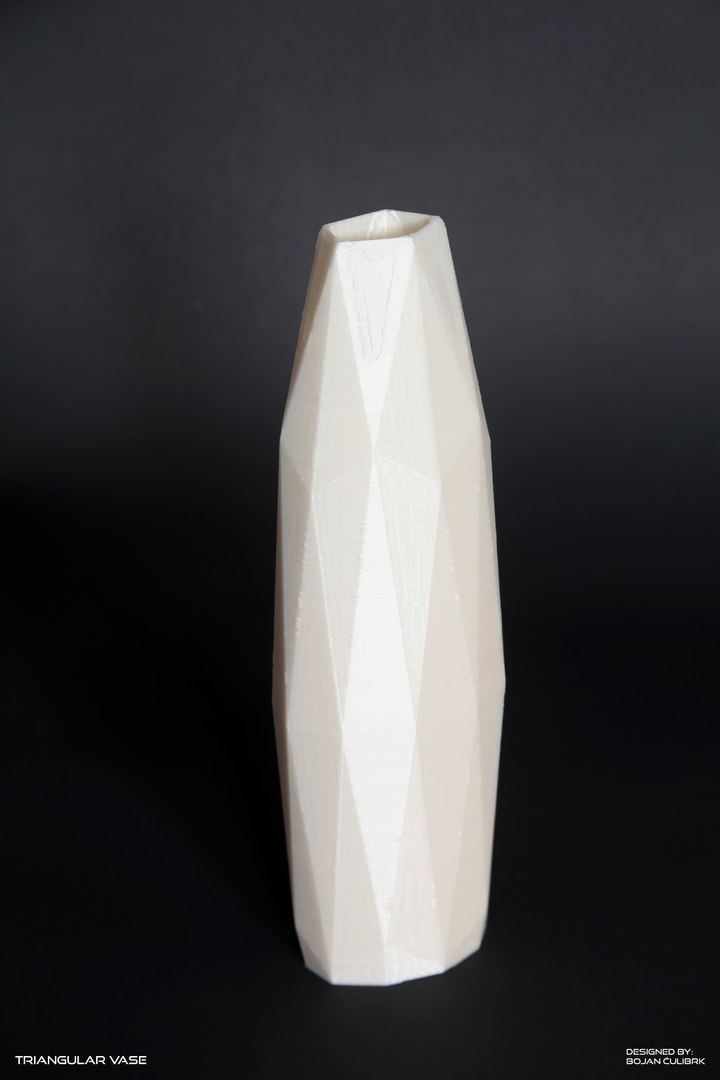 triangular vases set 2 3d obj