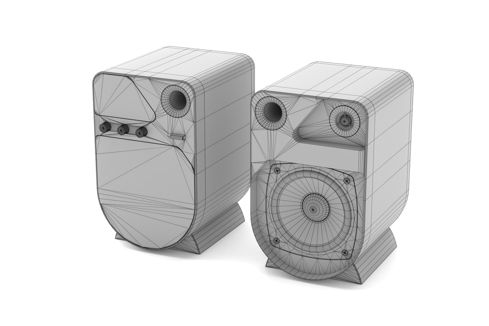 3D 90s Computer Speakers Model - TurboSquid 1933241