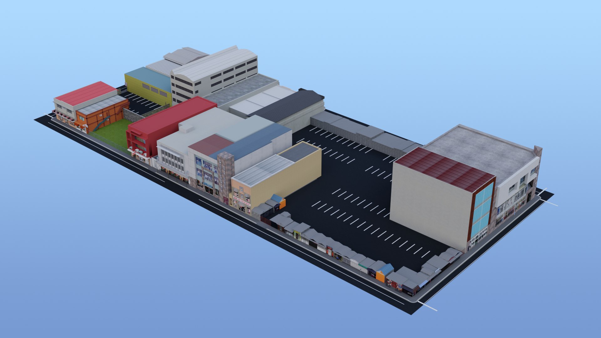 3D Buildings Block 37 - TurboSquid 1883547