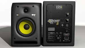 krk rokit 5 monitors 3D model