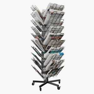 Rotating Newspaper Magazine Stand Display