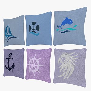 3D Yacht Pillows model