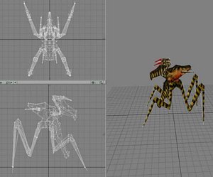 3d bug arachnoid model