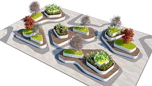 Modern Modular Urban Seating Planter System