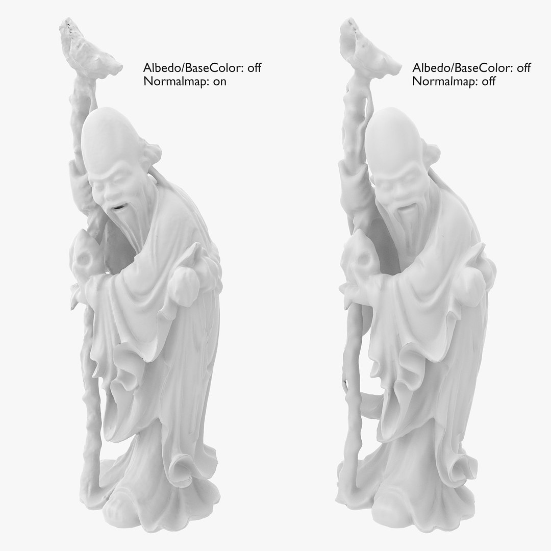 Sculpture Japanese Old Man 3D Model TurboSquid 1273495