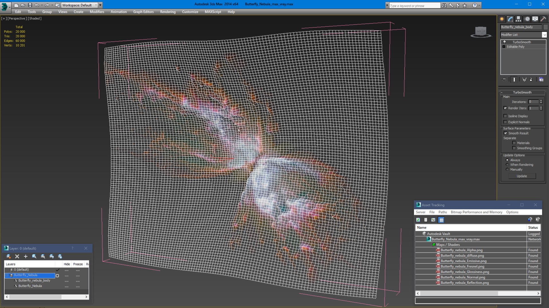 Butterfly Nebula model - TurboSquid 1994232