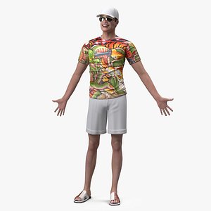 Asian Man Summer Outfits Smiling Pose