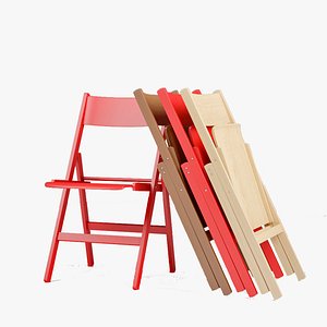 Folding chair in the Scandinavian style 3D model